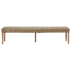 Jacob 200cm Taupe Velvet Straight Dining Bench -Housingunits db4dc1e527f5c18e51e08560057efe70