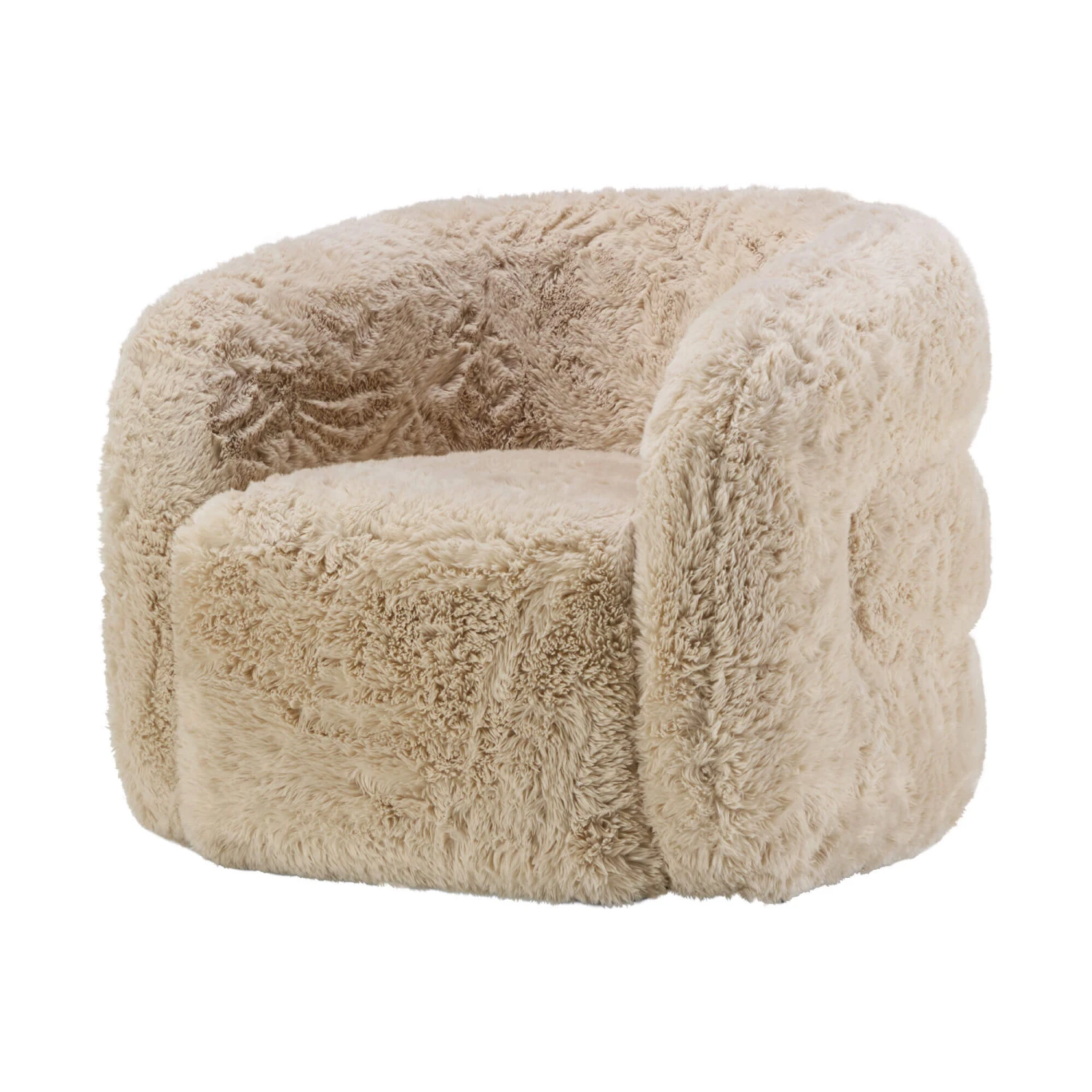 Maya Sand Beige Faux Sheepskin Accent Armchair 2 Maya Sand Beige Faux Sheepskin Accent Armchair - Image 2