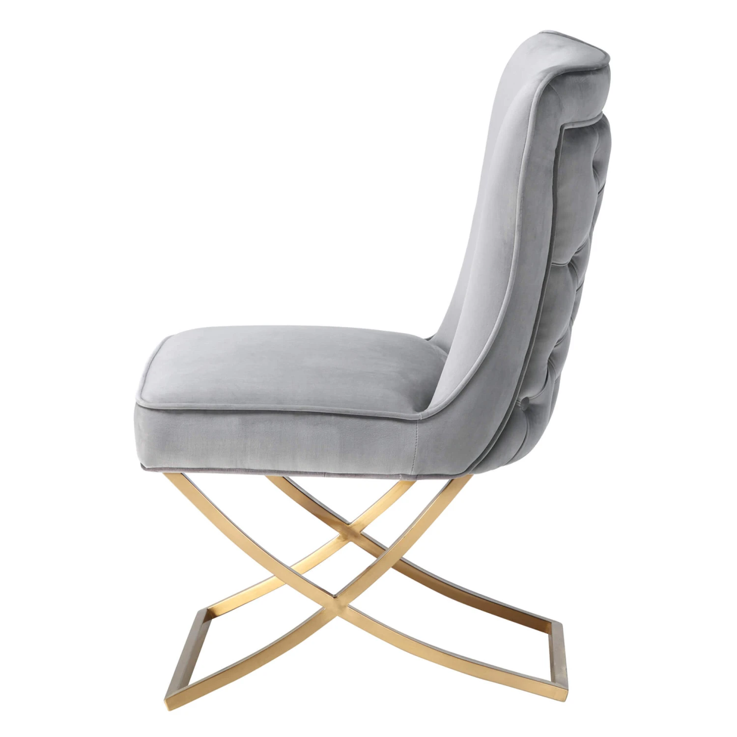 Olivia James Hemingway 220cm Mahogany Oak & Gold Dining Table & 6 Grey Chairs With Gold Legs 10 Olivia James Hemingway 220cm Mahogany Oak & Gold Dining Table & 6 Grey Chairs With Gold Legs - Image 10