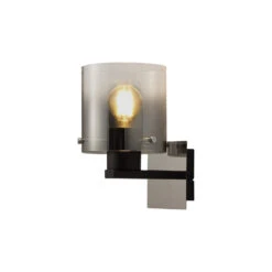 Chelsea Satin Black & Smoked Wall Light -Housingunits dce822f20832ddf919999c445834d6e0