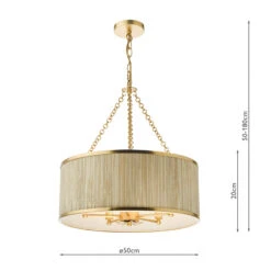 Fenella Gold & Seagrass 5 Light Pendant 11 Fenella Gold & Seagrass 5 Light Pendant -Housingunits dd4d85611af6f1ab90dca2b673b1f5be