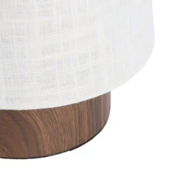 Howie Tall Conical Cream & Dark Wood 52.5cm Table Lamp -Housingunits ddaedf5beb2d1165a993c29990410931