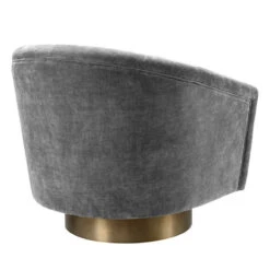 Eichholtz Catene Grey Velvet Swivel Occasional Chair -Housingunits ddbb9f495e5b8e098a715312bf482480