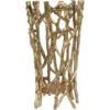 Twig Large Gold Round Pillar Holder