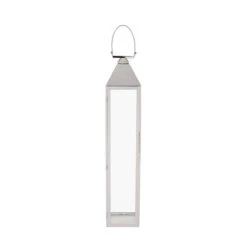 Tall Silver Metal Lantern -Housingunits de87316ade4aa204c957f21f2bbba572