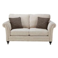 Lucinda Natural Chenille Fabric 2 Seater Sofa