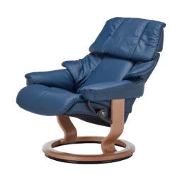 Stressless Reno Paloma Oxford Blue Medium Chair & Footstool -Housingunits ded043d9980446f10df076d661c94cef 1