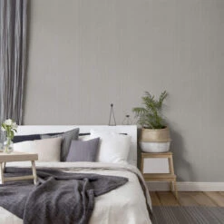 Silk Cascade Silver Wallpaper