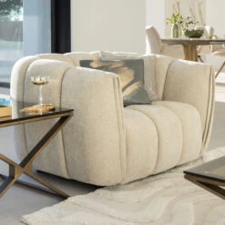 Claudia Cream Fabric Armchair