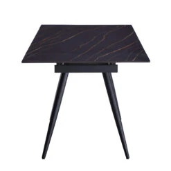 Nero Black & Bronze Extending Sintered Stone Dining Table -Housingunits dfbf0c9dfef7ef53182ee8b5a28eec78