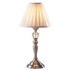Beau Touch Chrome Table Lamp & Shade