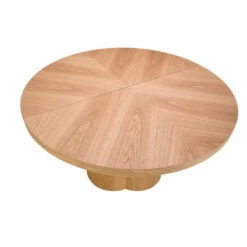 Nimbus Round 130cm Natural Oak Extending Dining Table -Housingunits e04448f4aefb5978ae9f8dd13448768e