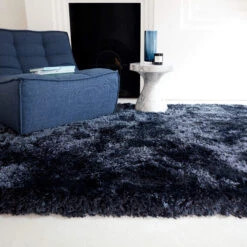 Plush Shaggy Navy 160cm X 230cm Rug