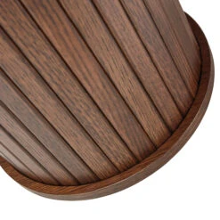 Annika Smoked Oak Slatted Round Side Table -Housingunits e06cb4378f204ab02fef8bfacb8d1d75