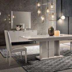 Caren High Gloss Pearl Line 214cm 3 Door Sideboard -Housingunits e1cd144aebab093d923176028d44d8ee