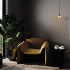 Roller Gold Rise & Fall Fish Eye Pendant Light