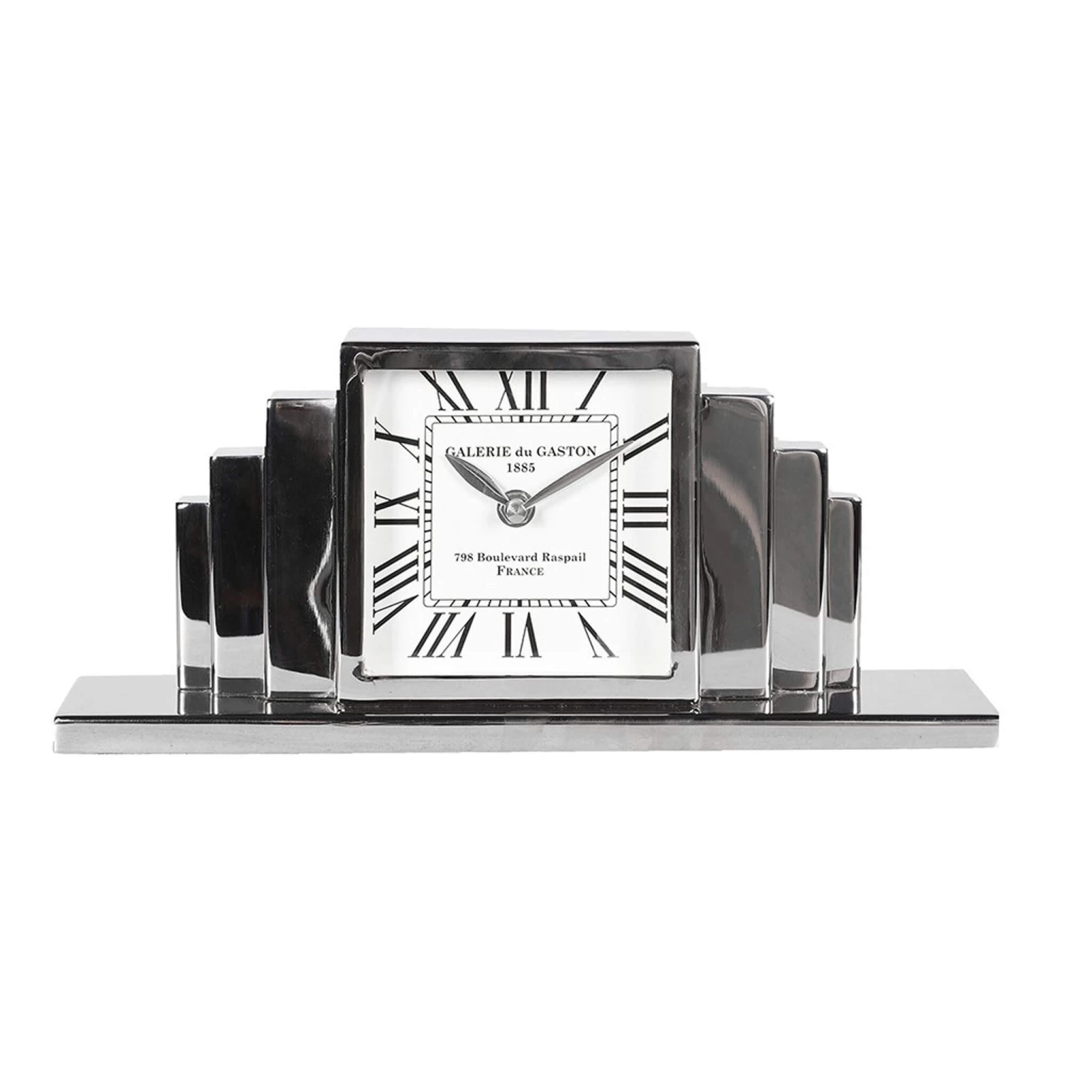 PACIFIC Chrome Art Deco Table Clock 1 PACIFIC Chrome Art Deco Table Clock