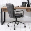 Casey Grey Faux Leather Office Chair