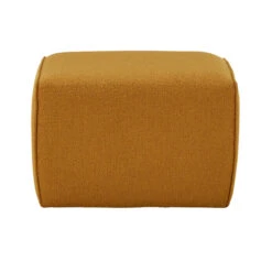 Aarhus Mustard Boucle Fabric Square Footstool