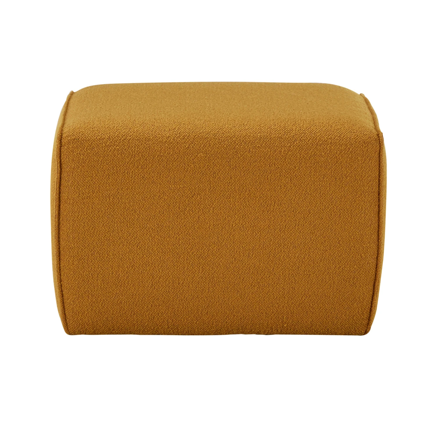 Aarhus Mustard Boucle Fabric Square Footstool 1 Aarhus Mustard Boucle Fabric Square Footstool