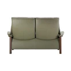 Stressless Buckingham 2 Seater Recliner Sofa In Paloma Shadow Green & Walnut -Housingunits e2eb9417a920478b85907aba0f1209f3