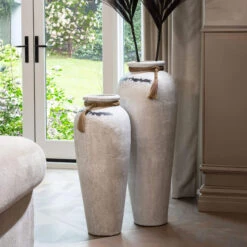 Rustic Large Lip Rope Pot