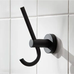 Miller Bond Black Double Robe Bathroom Hook