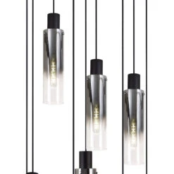 Chelsea Slim Satin Black & Smoked 9 Light Pendant -Housingunits e3e1af1aad0d3d15b25d82190ec01060