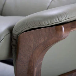 Stressless Buckingham 2 Seater Recliner Sofa In Paloma Shadow Green & Walnut -Housingunits e3e4e6e59c404ff7029ee603d3de139d