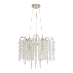 Wisteria Polished Nickel & Crystal 7 Light Pendant