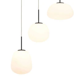 Henrik Satin Black & Frosted White Glass 9 Light Pendant -Housingunits e4160a58334780fb04c61bd870228f10