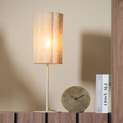 Daisy Cream Table Lamp With Natural Shade