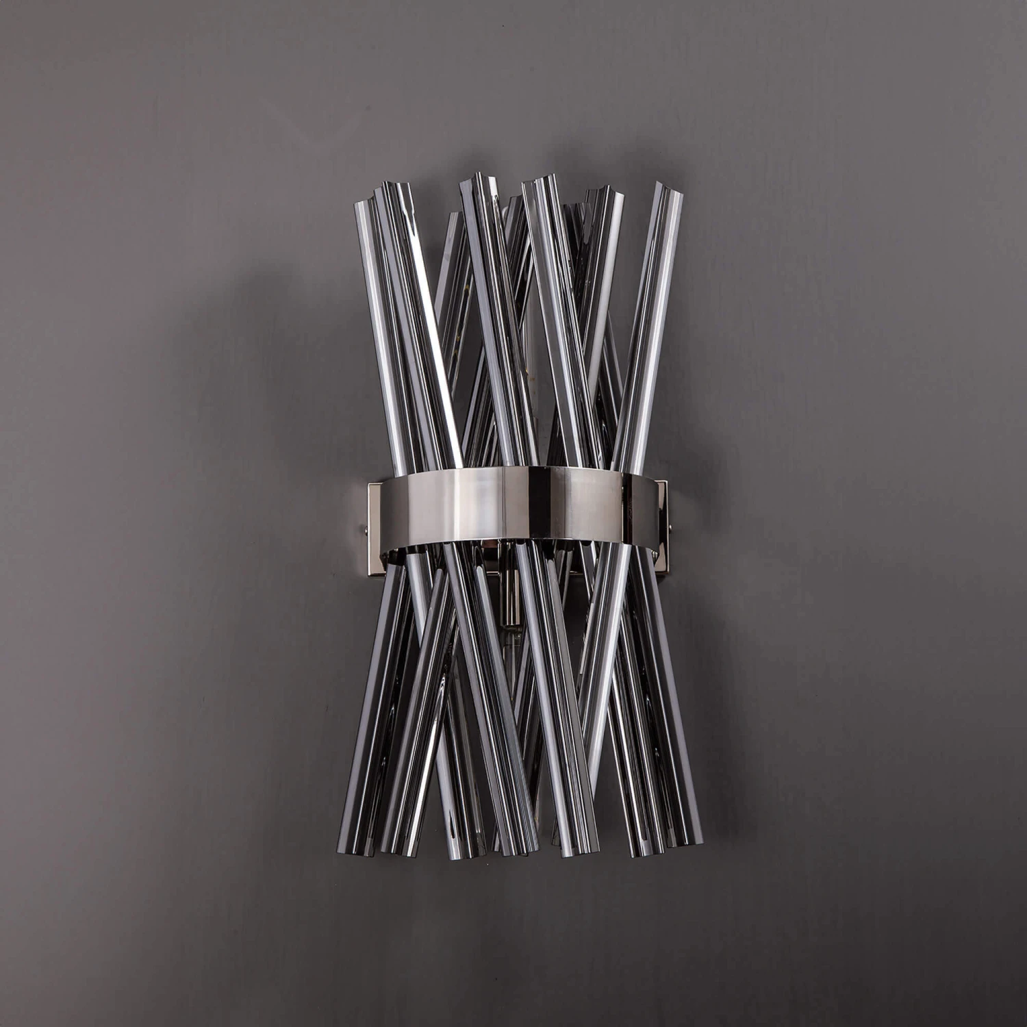 Bravo Nickel & Smoked Glass Wall Light 3 Bravo Nickel & Smoked Glass Wall Light - Image 3