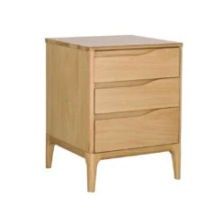 Ercol Rimini Light Oak 3 Drawer Bedside Chest