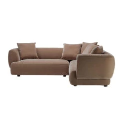 Serenity Brown Fabric Corner Sofa