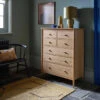 Ercol Teramo Oak 7 Drawer Tall Wide Chest