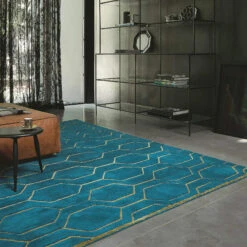 Arris Teal Rug Collection