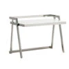 Belford White Glass Top Office Desk