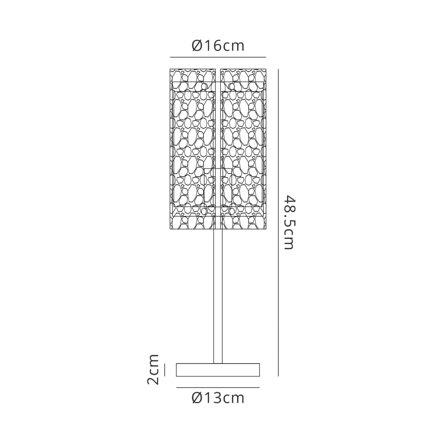 Alonza Matt Black & Clear Cobbled Glass Table Lamp 5 Alonza Matt Black & Clear Cobbled Glass Table Lamp - Image 5
