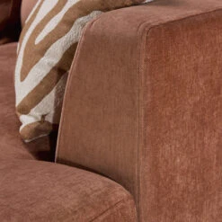 Miranda Dusky Apricot Fabric Large Right Hand Pillow Back Chaise Sofa -Housingunits e660083cb4cd3354e3b0e3b003d008fe