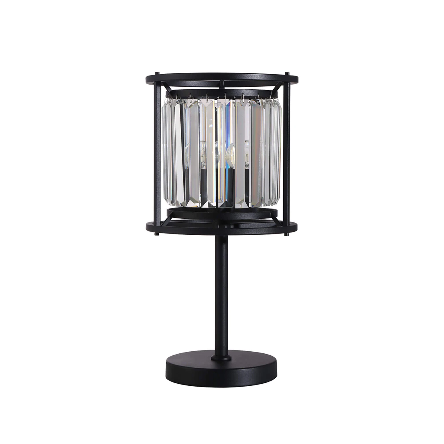 Samraat Satin Black & Crystal Table Lamp 2 Samraat Satin Black & Crystal Table Lamp - Image 2