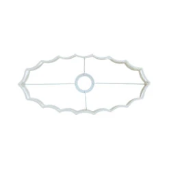 Sculpted Linen Cream Oval Straight Slim 38cm Shade -Housingunits e7c62dfe4921162727e1fe7dfcd89f54