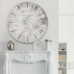 Thomas Kent Starburst Silver Grand Wall Clock