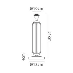 Ariah Brass Gold & Smoke Fade Glass Tubular Table Lamp Base -Housingunits e80bad0d3a22a439be9d55acd30c5a39