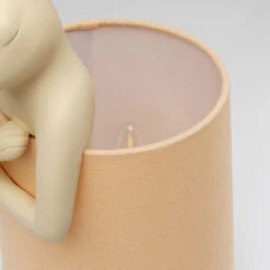 Cream Modest Rabbit 50cm Table Lamp With Peach Shade -Housingunits e86ac97e5183217b599400307193f7cc