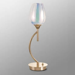 Delia French Gold Table Lamp With Iridescent Wine Glass Shade -Housingunits e897022ed0b303fa3980882142c20ca5