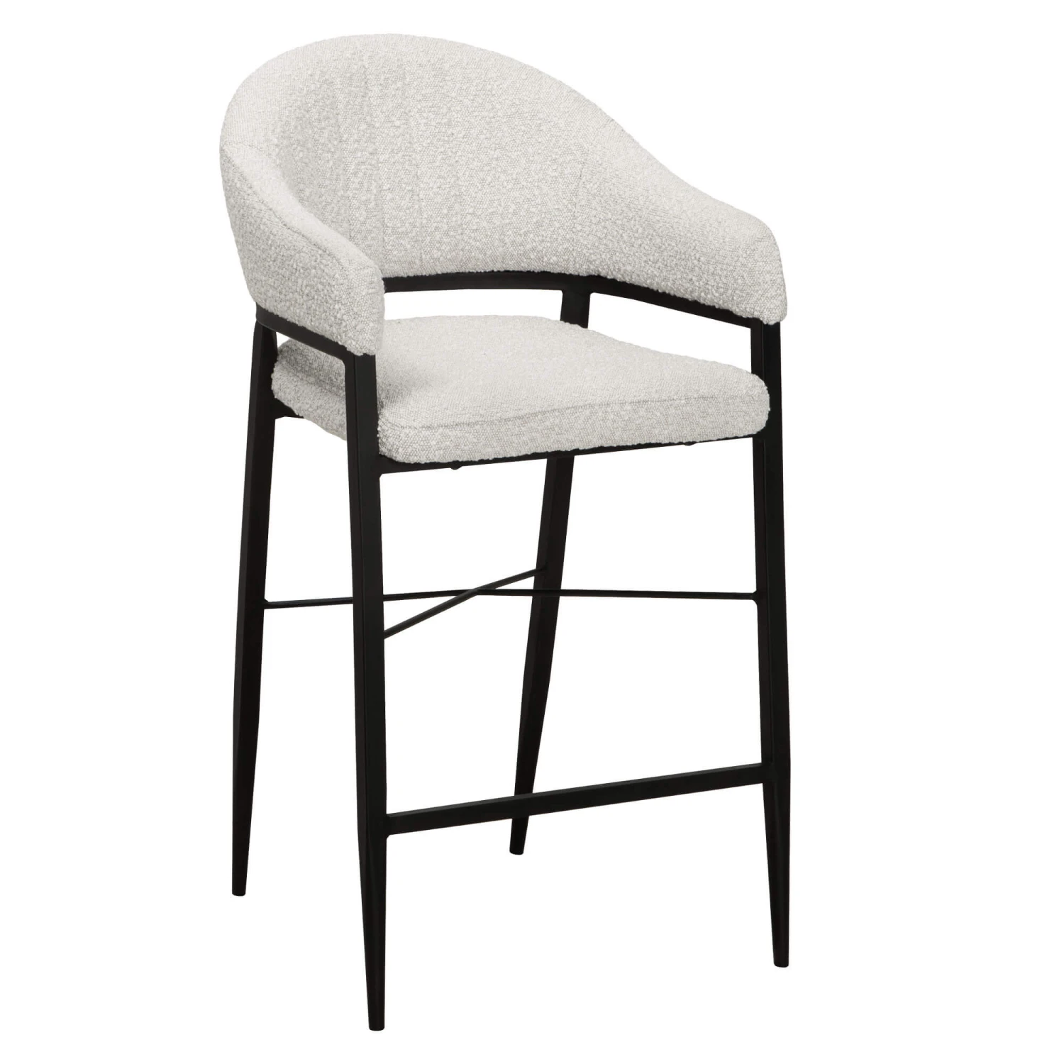 Rosita Cream Boucle Fabric Counter Bar Stool 2 Rosita Cream Boucle Fabric Counter Bar Stool - Image 2