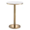 Eichholtz Tavolara White Marble And Vintage Brass Side Table