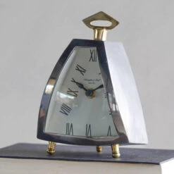 Medium Nickel Isosceles Mantel Clock