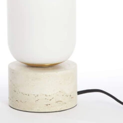 Terazo Sand 47cm Table Lamp With Opal Glass Shade -Housingunits ea6e3ea8979a02fc0bde8d143b15958b